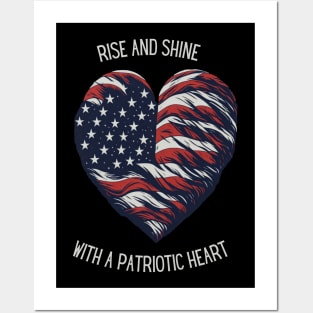 Patriotic Heart Posters and Art